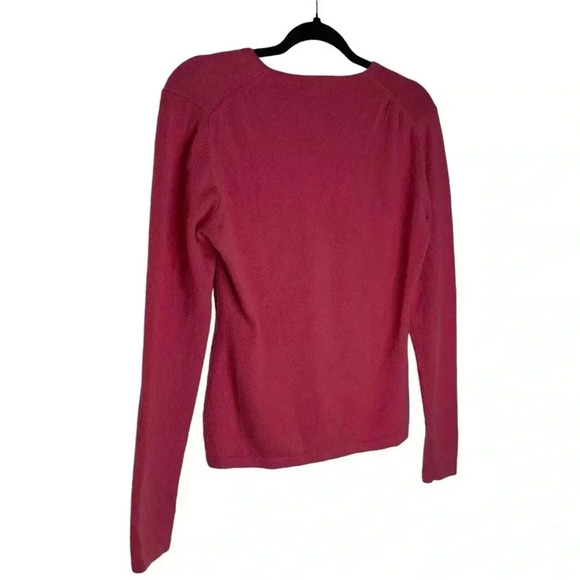 Kirkland Women’s 100% Cashmere V-Neck Long Sleeve Pink Sweater  Size Medium - Picture 7 of 7